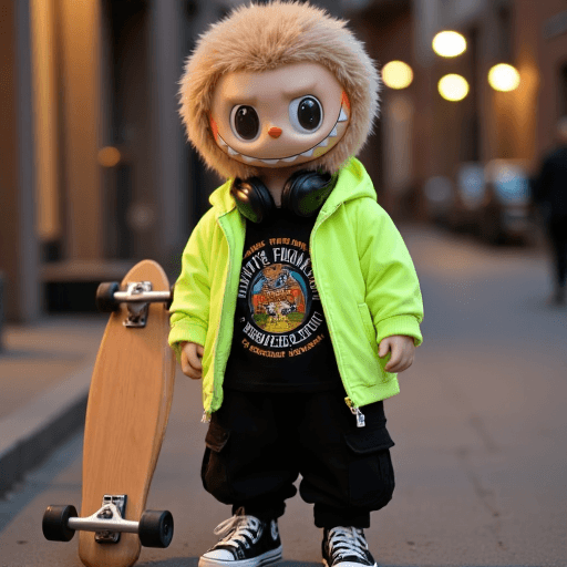 Professional portrait transformed using Labubu style photo generator